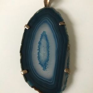 Anthropologie Blue Agate Necklace
